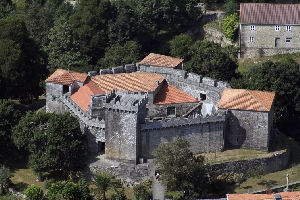 Vista area del castillo de Vimianzo